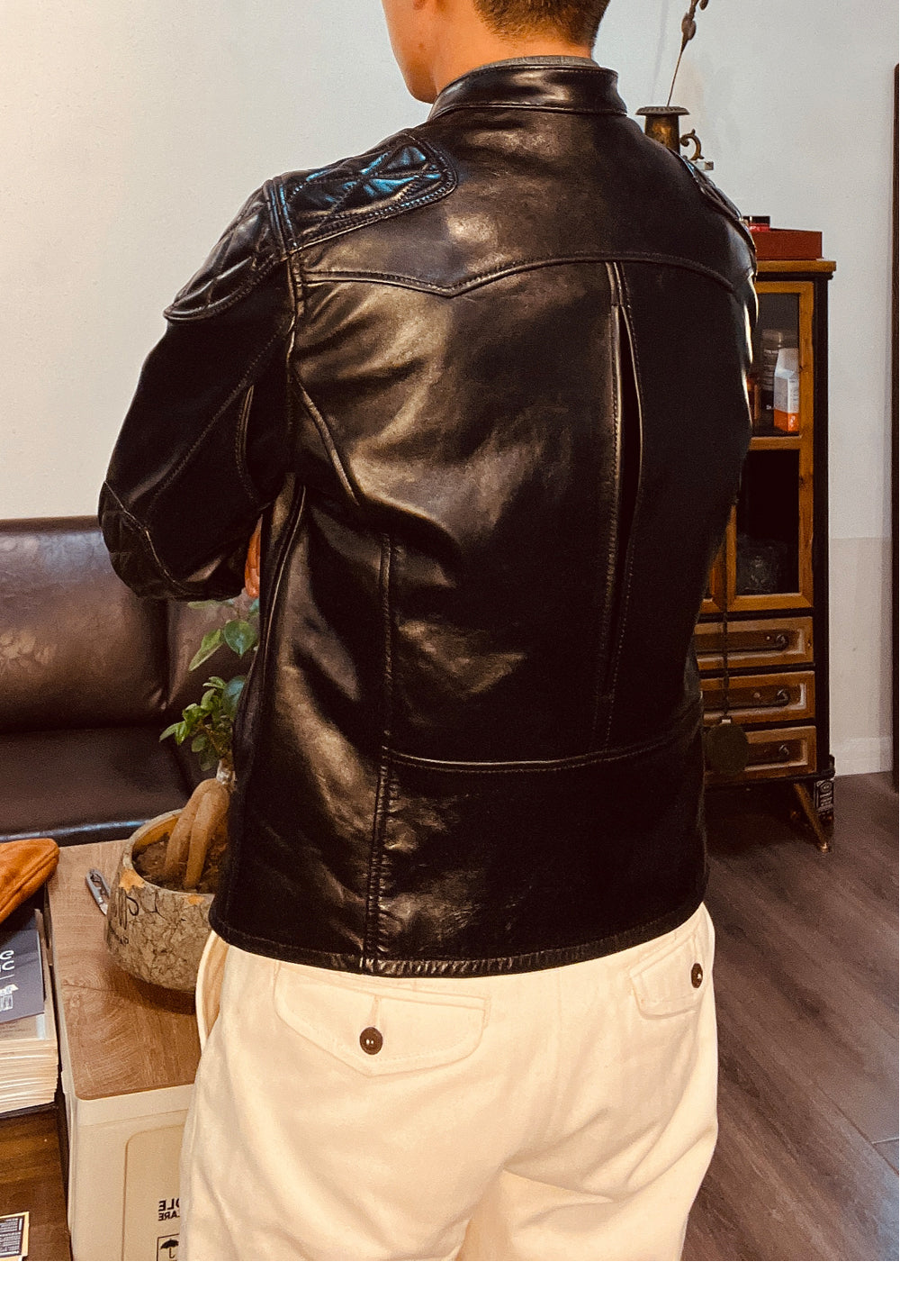 ▲ビンテージ復刻 イタリア産茶芯ホースレザー シングルライダース ジャケット▼S~4XL
