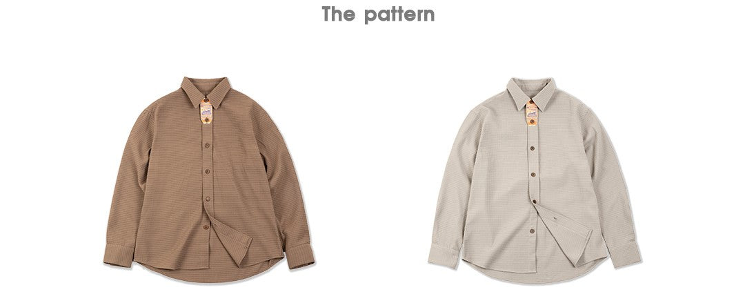 表情豊かなテクスチャー◆ワッフル地 リラックスシャツ◆M~2XL