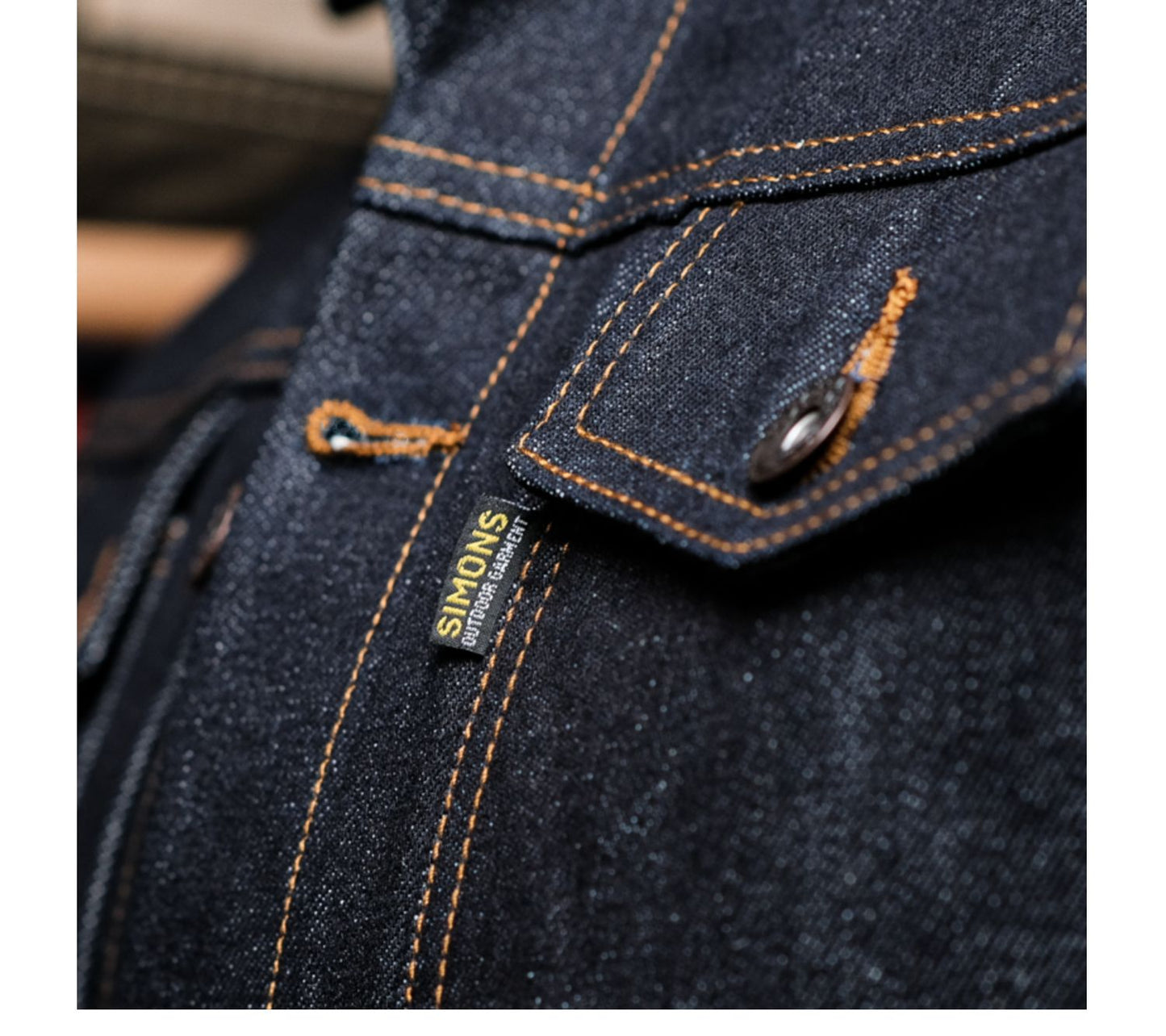 背面のアクションプリーツで高い可動性☆ヴィンテージ復刻 14.5OZ ノンウォッシュ セルビッチ デニムジャケット☆S~2XL