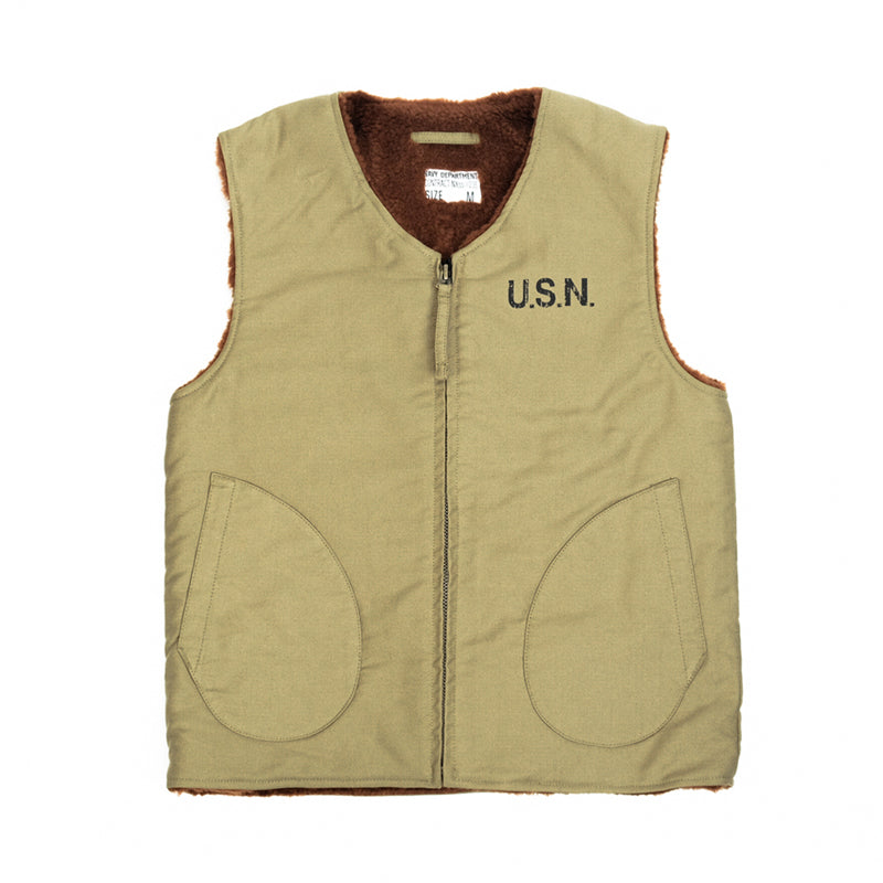 ◇USNステンシル入り 防寒性も抜群 ヴィンテージ復刻デッキベスト◇S~2XL