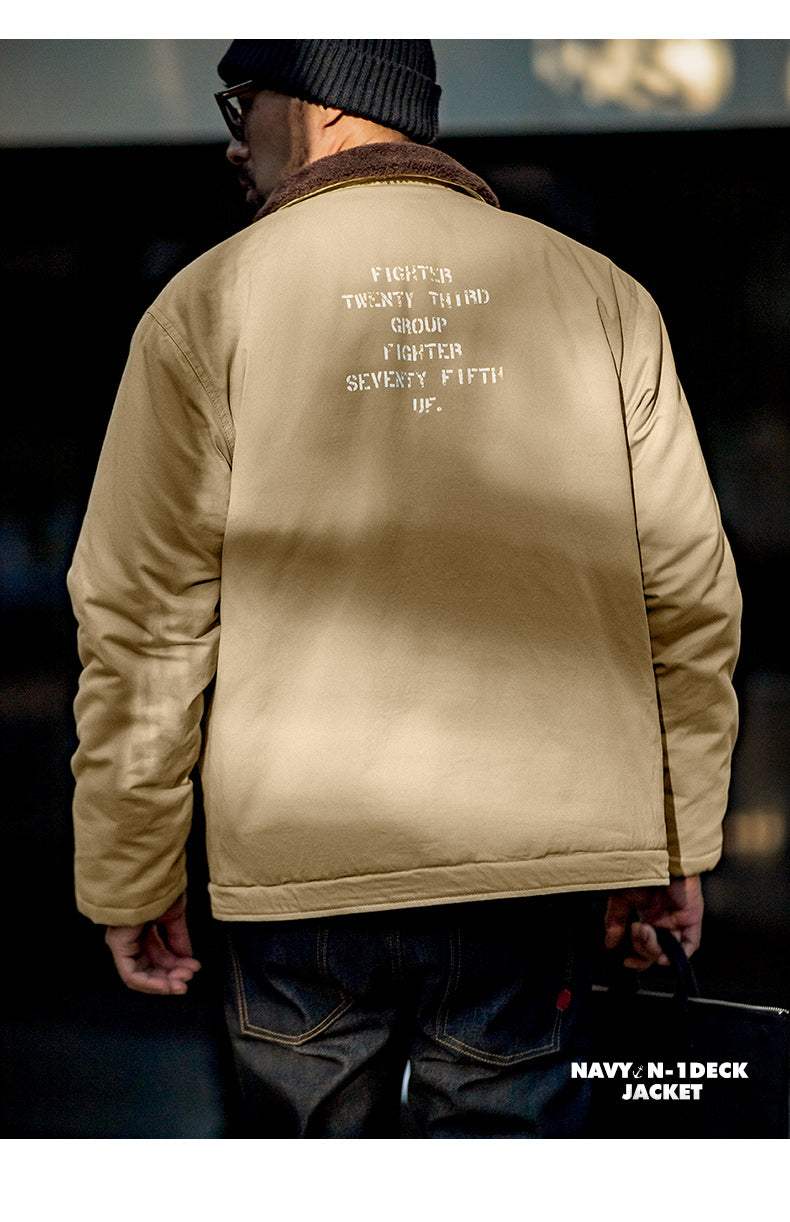 ☆ヴィンテージ 復刻 N-1 総ボア デッキジャケット☆S~2XL