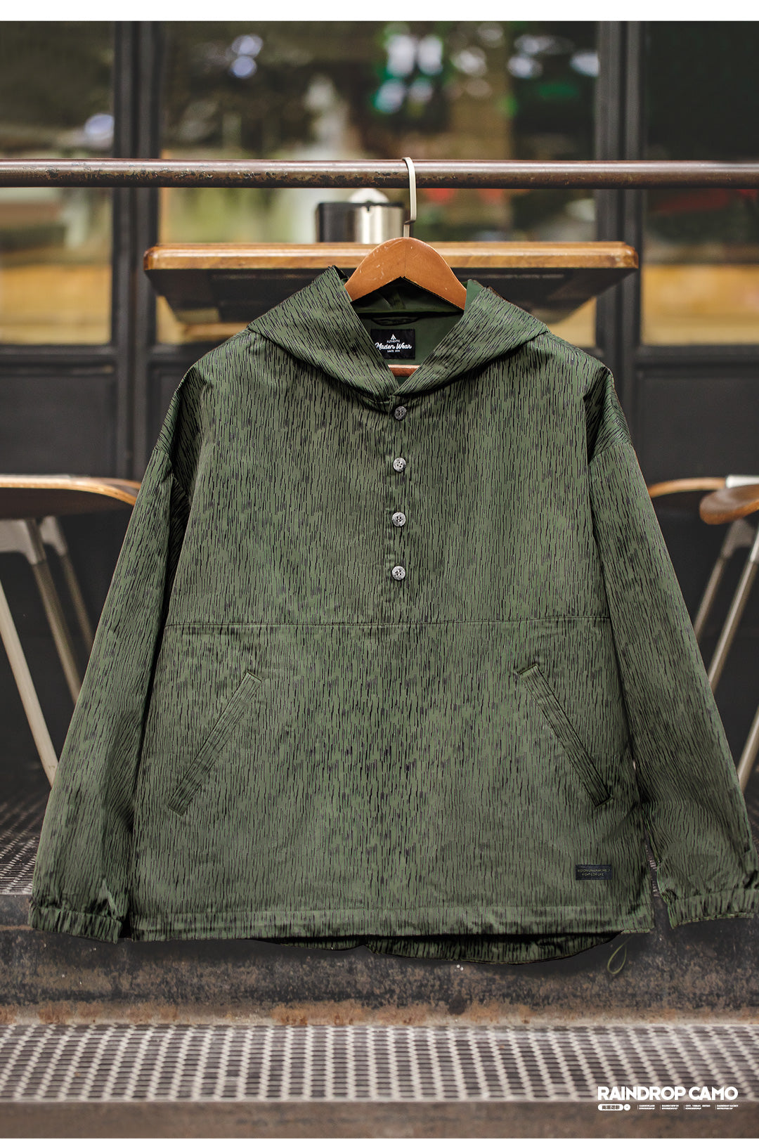 △ヴィンテージ復刻 デザインレインドロップカモ アノラックジャケット▽S~2XL