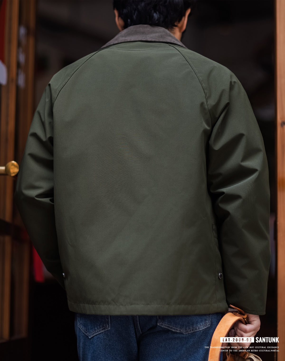 ◇襟元コーデュロイ切替え ハンティングジャケット◇M~3XL