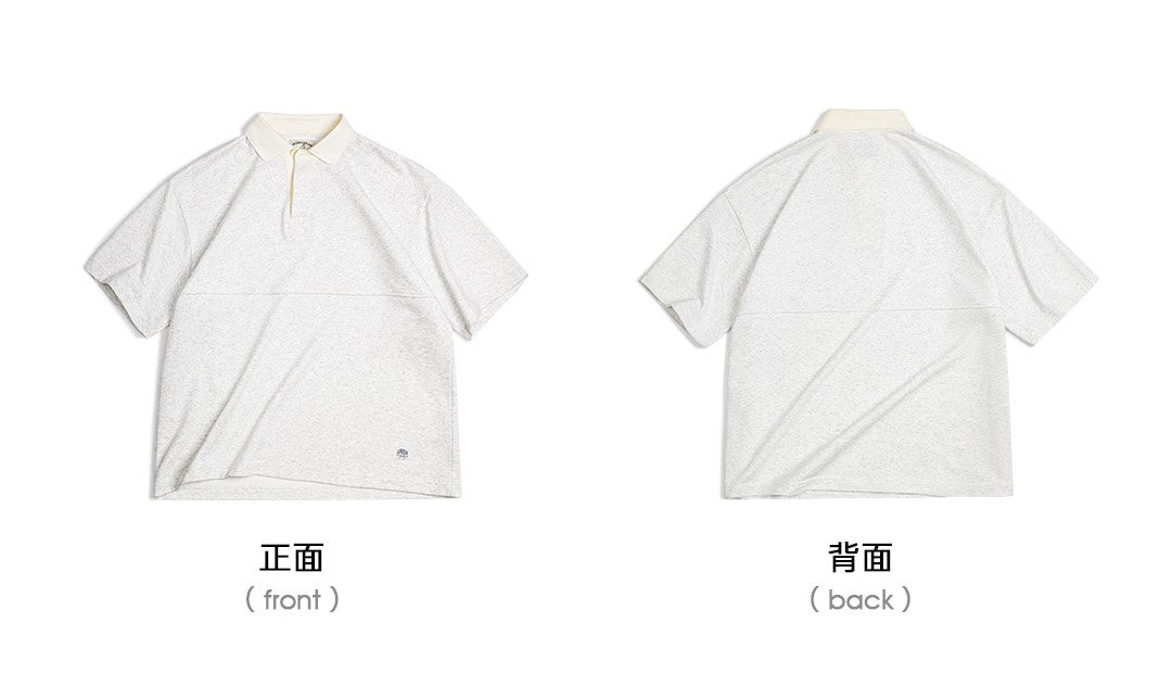 ☆ゆったりシルエット 5分丈ポロシャツ☆S~2XL