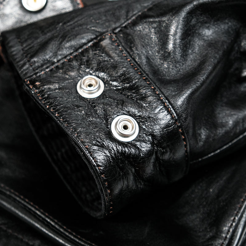 ▲細部のディテールまで完璧な拘り カウレザー ライダースジャケット▼ S~3XL