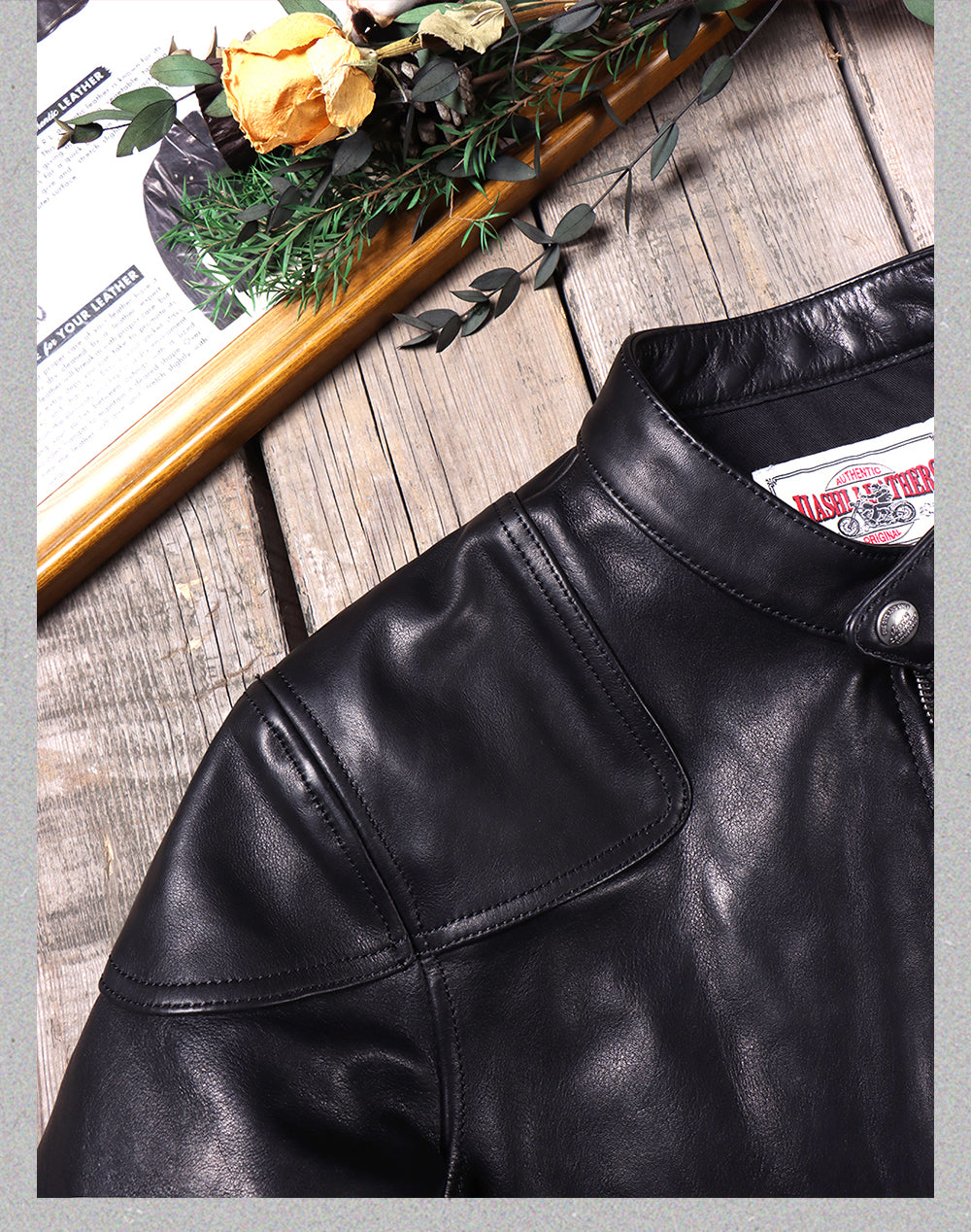 ▲ビンテージ復刻 植物タンニン鞣し カウレザー シングルライダース ジャケット▼S~5XL