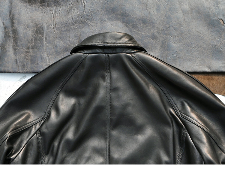 昨シーズン物売り切りSALEプライス△ニュージーランド産シープレザー ブルゾン▽ M~2XL