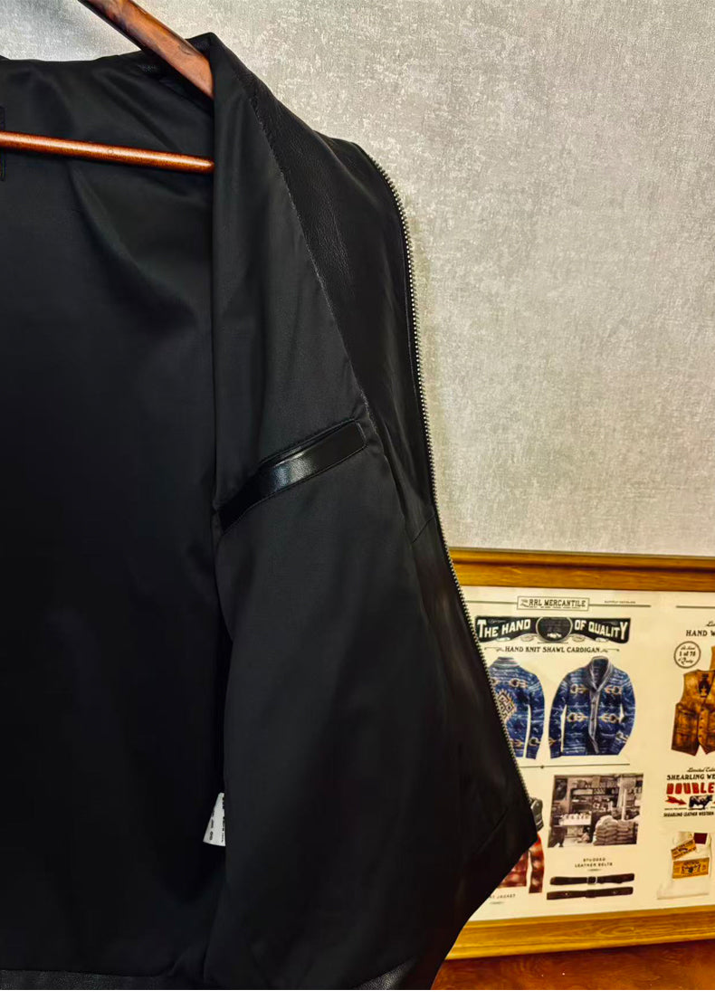 ゆったりシルエット◇植物タンニン鞣しイタリア産シープレザー ジャケット◇S~2XL