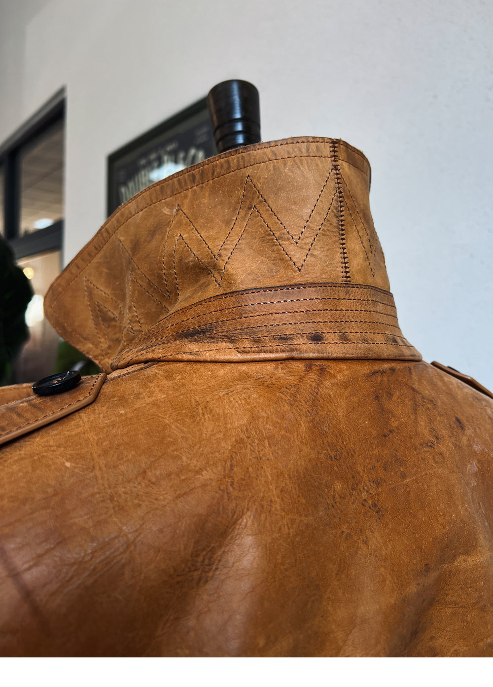 ◇ヴィンテージ復刻 イタリアン カーフレザー モーターサイクルコート◇S~3XL
