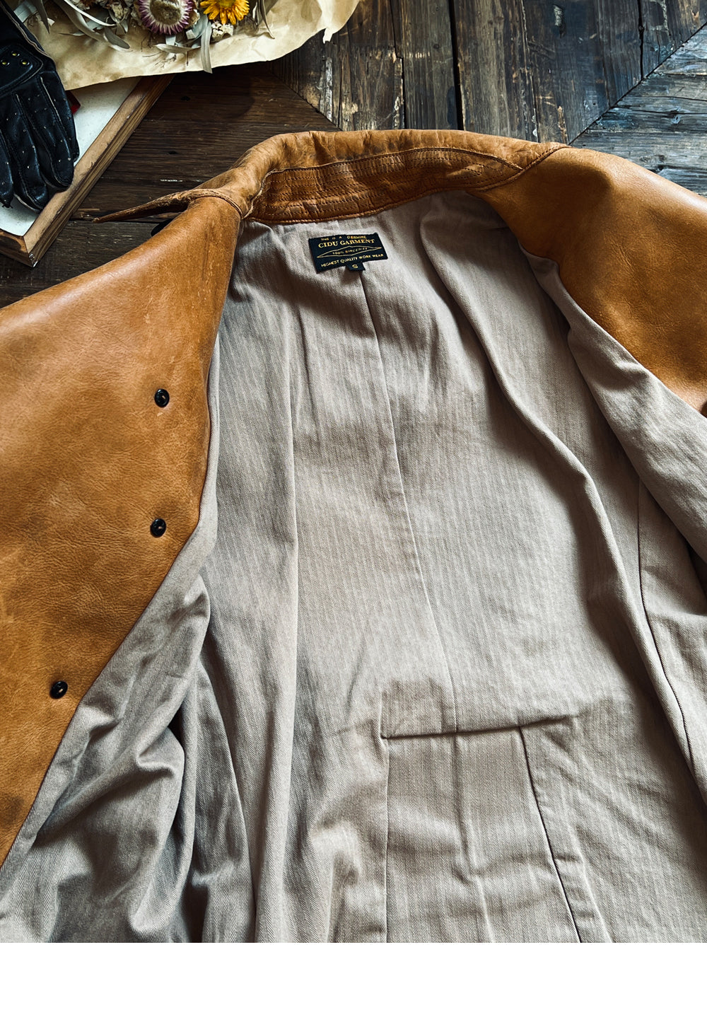 ◇ヴィンテージ復刻 イタリアン カーフレザー モーターサイクルコート◇S~3XL