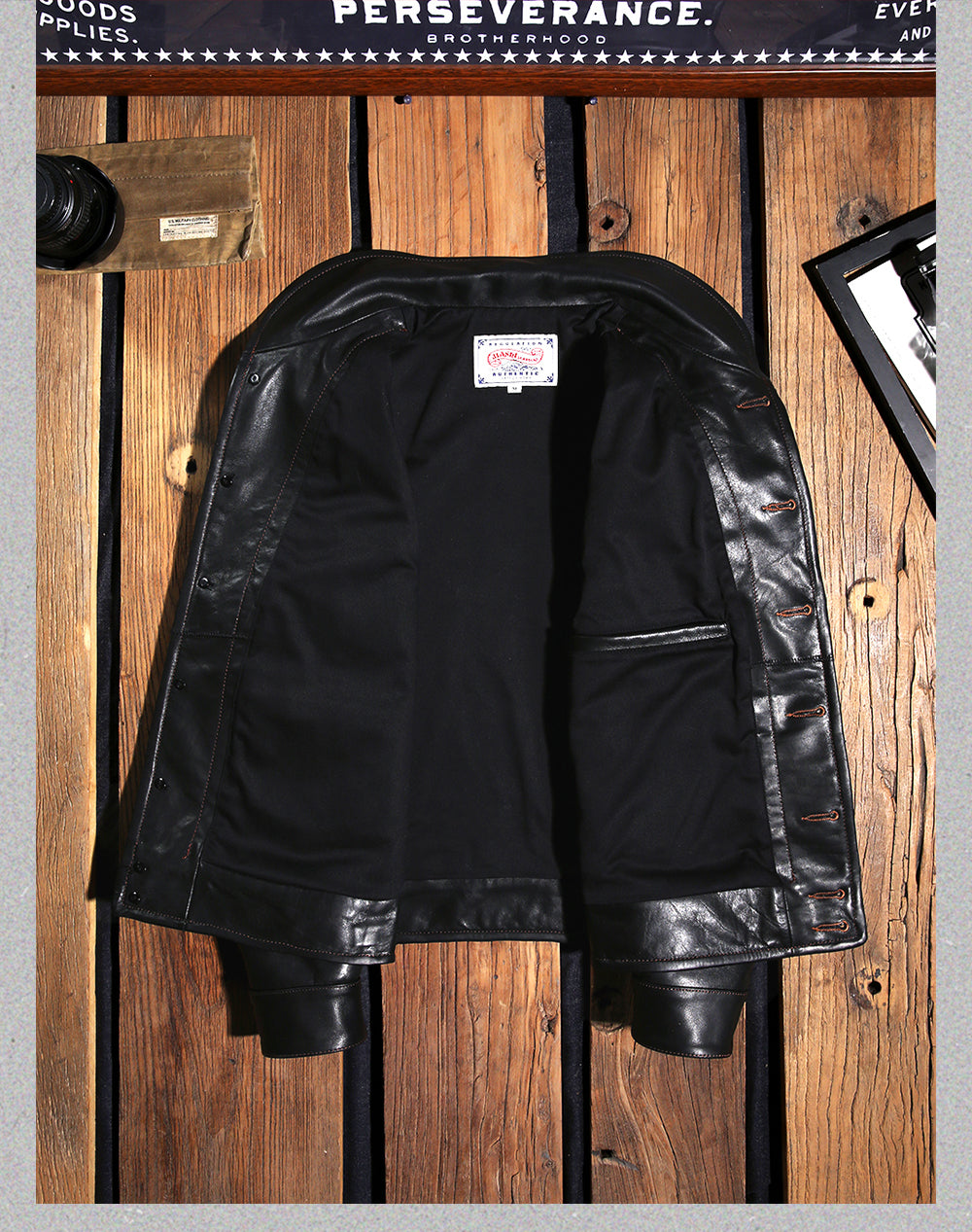 昨シーズン物売り切りSALE★イタリア産 カウレザー コサックジャケット★S~4XL