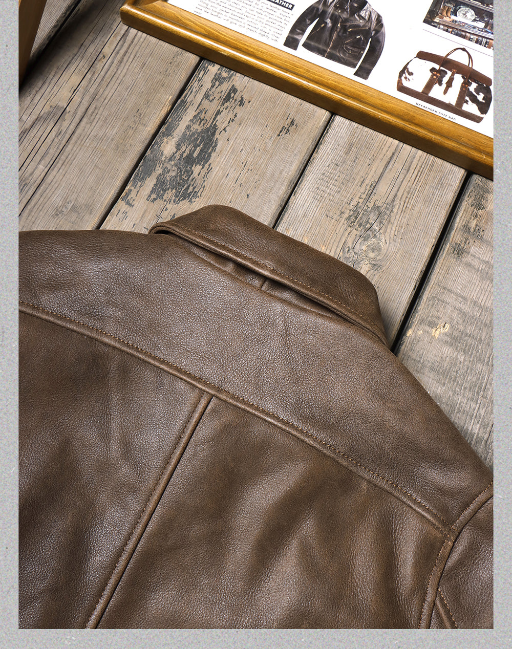 カウレザー ヴィンテージ加工 シングルライダース ジャケット S~5XL