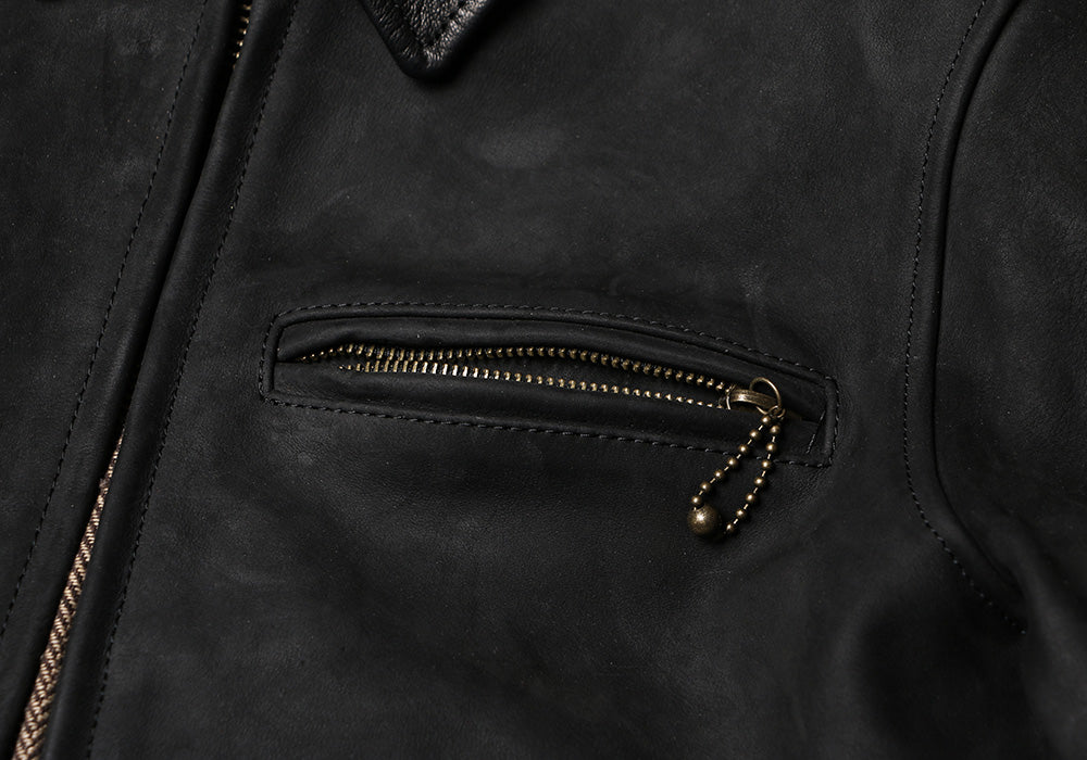 1930’s 復刻型ヴィンテージ加工 カウレザー シングルライダース ジャケット M~5XL