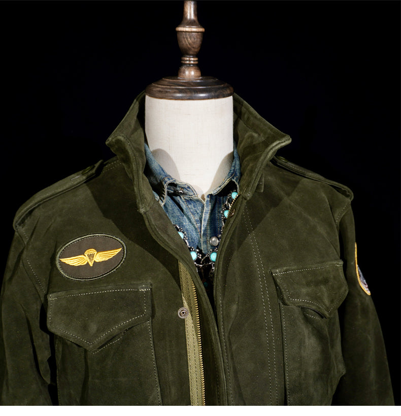 3色展開▲TAXI DRIVER トラヴィスモデル▲ビンテージ復刻 スウェード M-65 ジャケット▼L~3XL