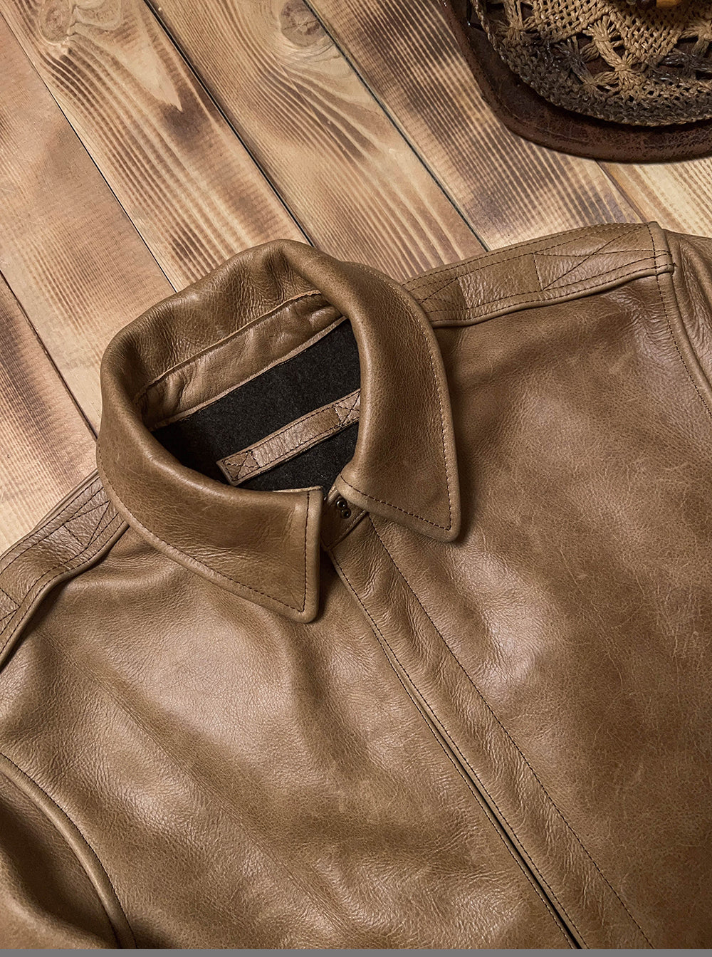 1.7mm極厚◇◇ヴィンテージ復刻 オイルフィニッシュカウレザーA-2ジャケット◇◇M~5XL