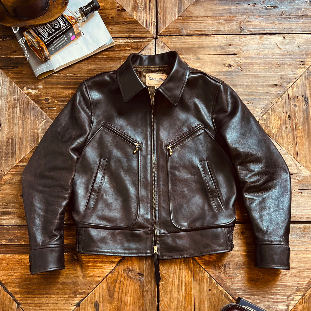 ヴィンテージ復刻 オイルドレザー メカニック フライトジャケットS~4XL