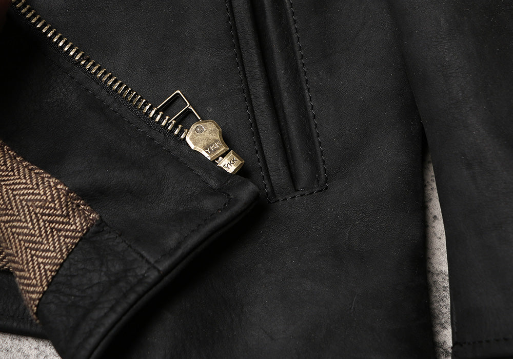 1930’s 復刻型ヴィンテージ加工 カウレザー シングルライダース ジャケット M~5XL