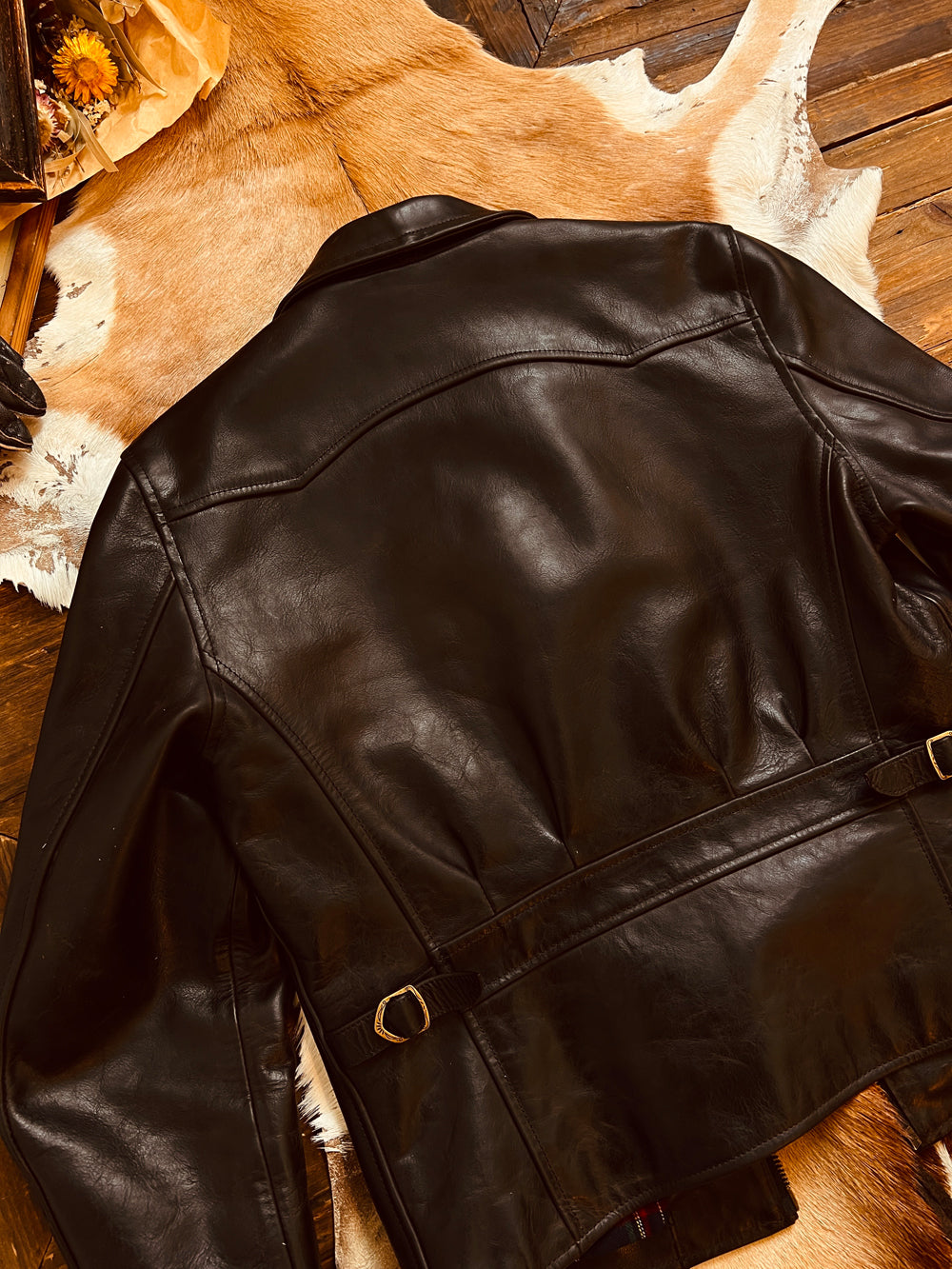 1930’s復刻型 オイルカウレザー シングルライダース ジャケット S~3XL