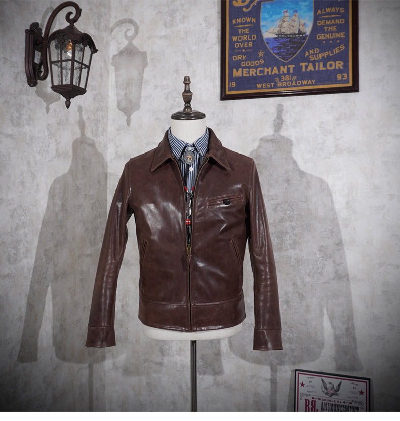 1940's VINTAGE復刻 日本産カーフレザー使用 スポーツジャケット S~3XL