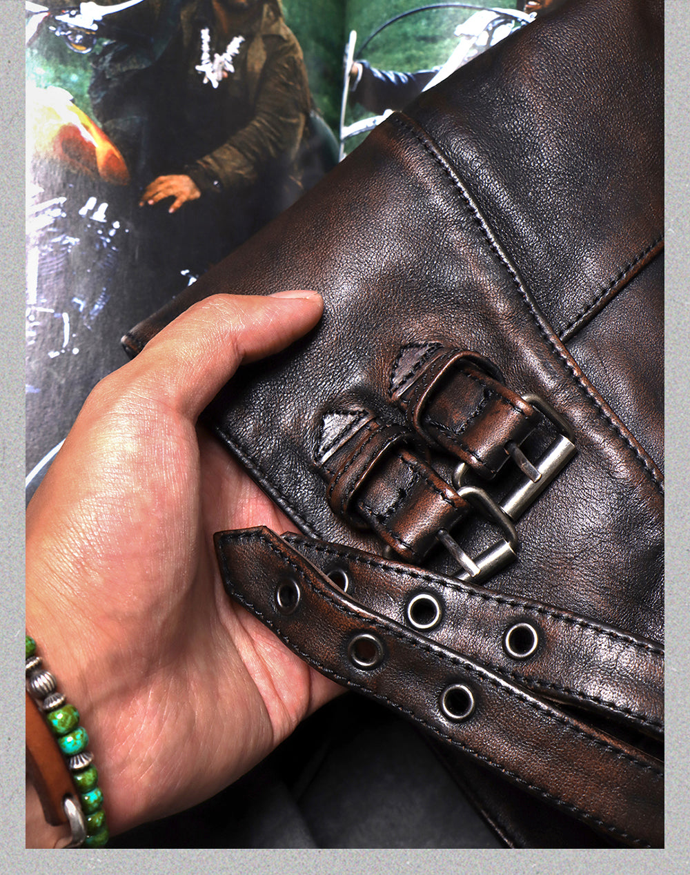 ▲ビンテージ復刻 茶芯 ホースハイドレザー ウォシャブル シングルライダース ジャケット▼S~4XL