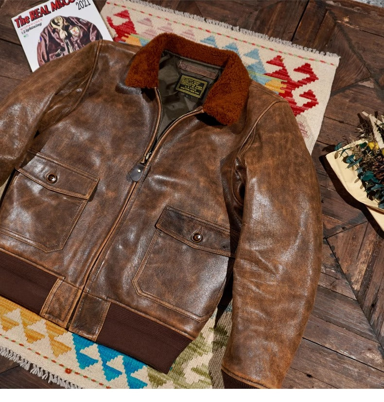 フランス産シープレザー使用◇G-1 フライトジャケット L~4XL