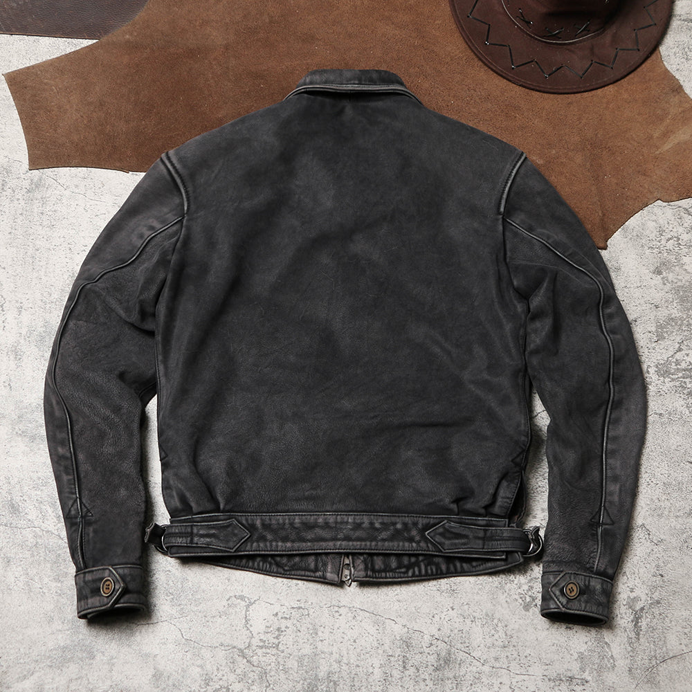 ◇ドイツ空軍復刻 エーリヒ・ハルトマン モデル カウレザージャケット◇S~4XL