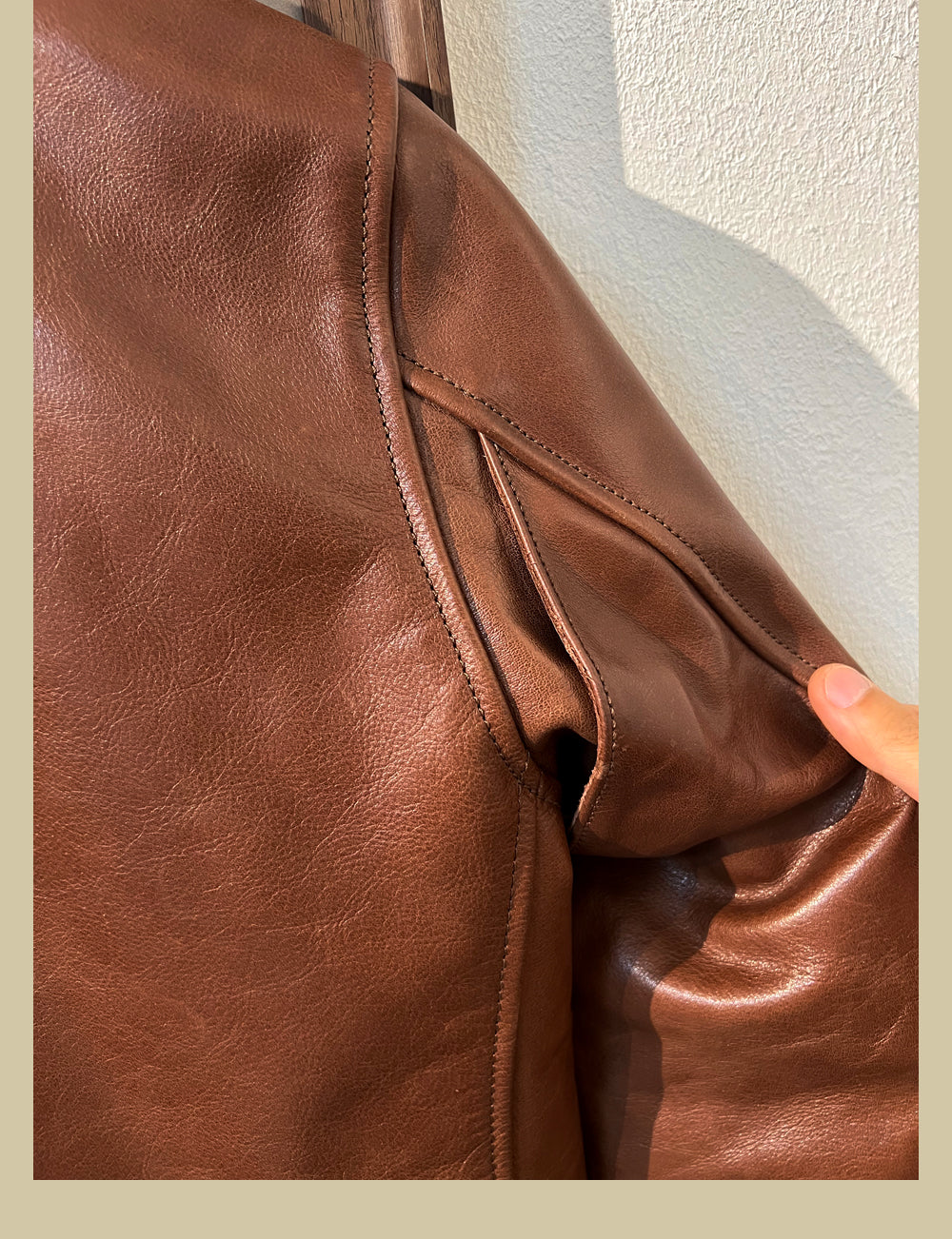 植物タンニン鞣し カウレザー シングルライダース ジャケット S~3XL