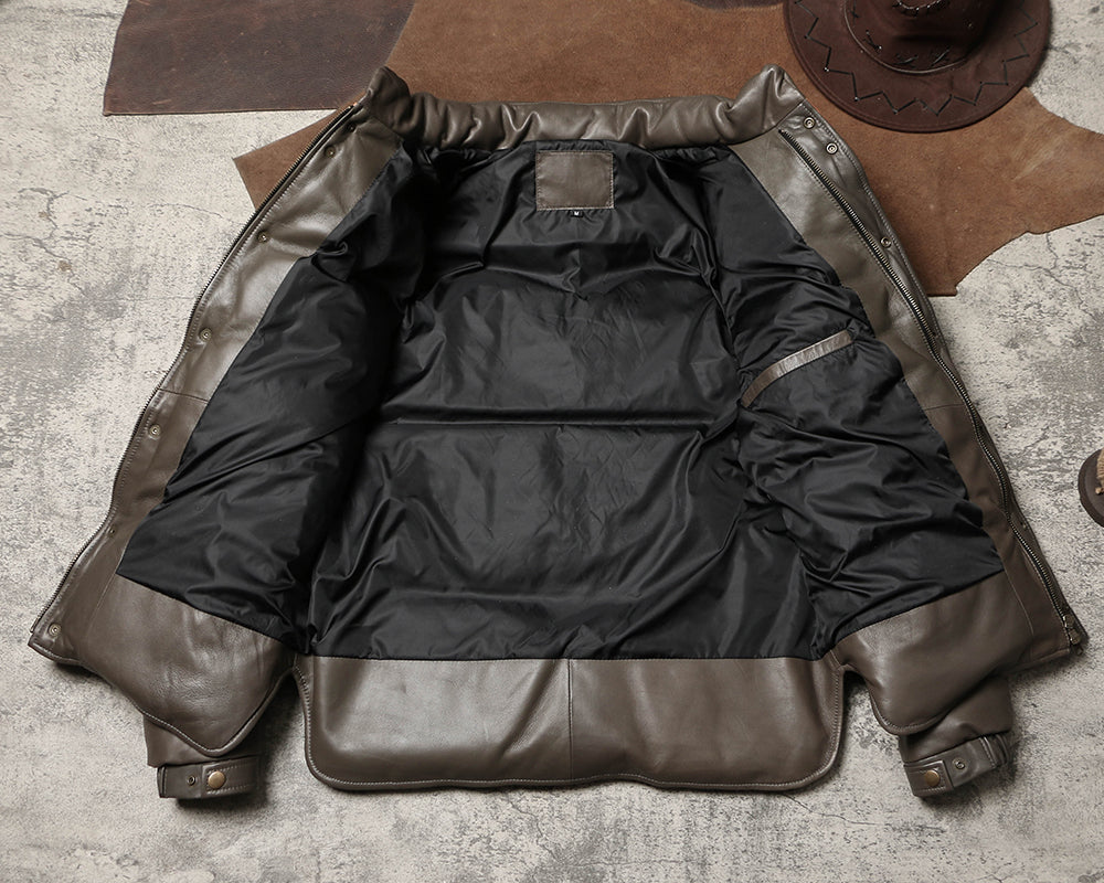 ◇シープレザーダウンジャケット◇ M~5XL