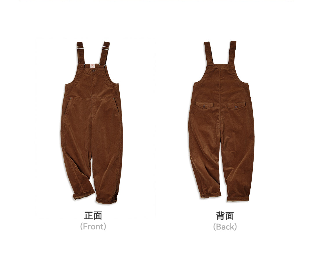 △アメリカン レトロスタイル メンズ コーデュロイオーバーオール▽S~2XL