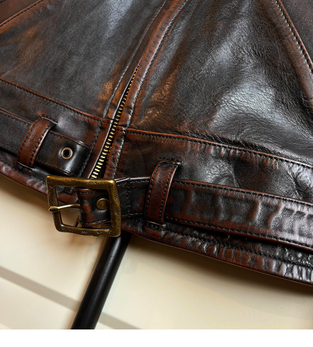 1930's ヴィンテージ復刻 茶芯ホースハイド使用 GRIZZLY JACKET ハラコ 熊ジャン