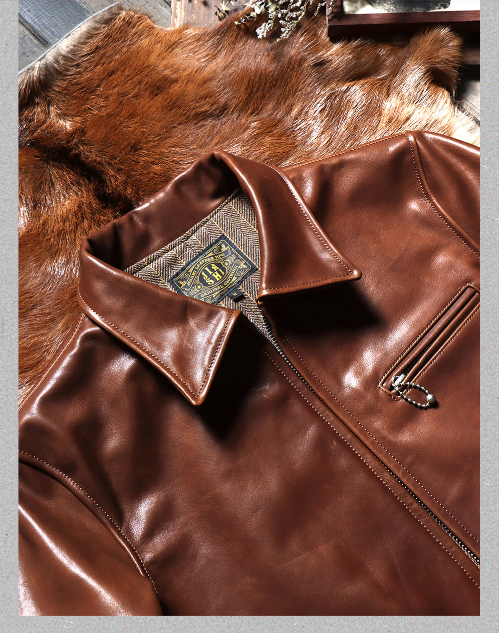 ▲1930’sビンテージ復刻 1.4㎜ホースハイドレザー シングルライダース ジャケット▼M~4XL