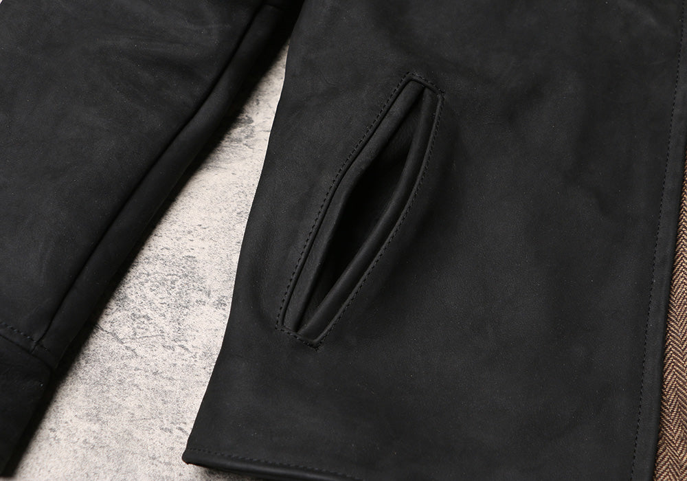 1930’s 復刻型ヴィンテージ加工 カウレザー シングルライダース ジャケット M~5XL