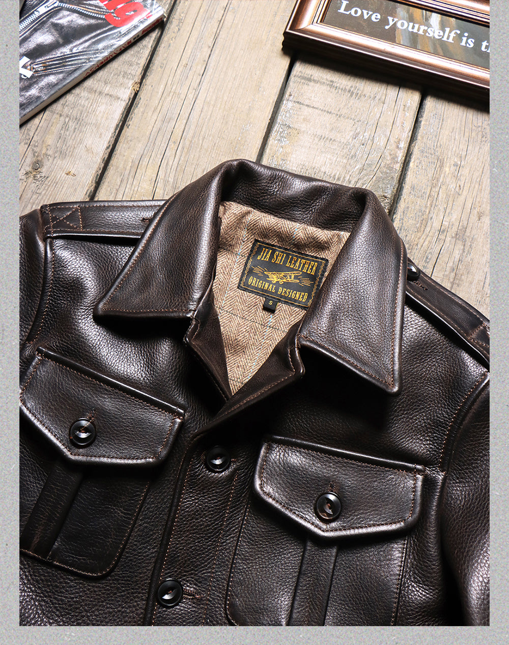 ☆1.6㎜ アメリカ産牛革使用☆P37 カウレザージャケット☆S~4XL