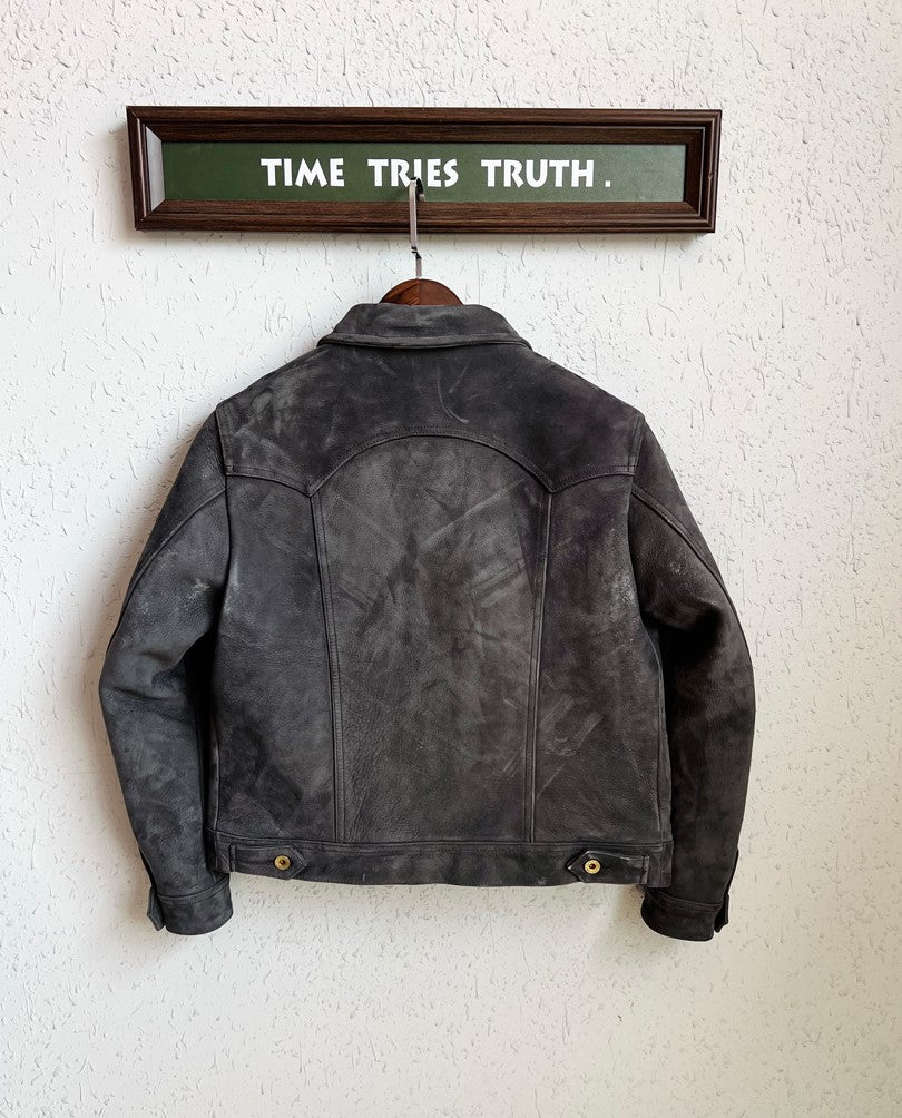2色展開☆ヴィンテージ復刻 ウエスタンステッチ カウレザーショートジャケット☆M~3XL
