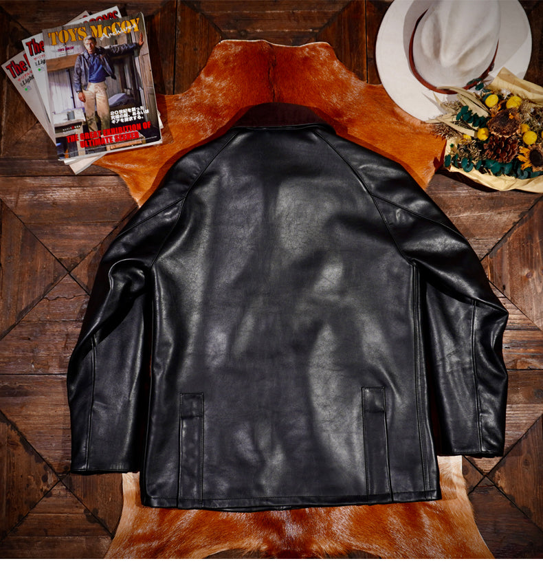 ▲細部のディテールまで完璧な拘り▲ホースハイドレザー ジャケット▼S~4XL
