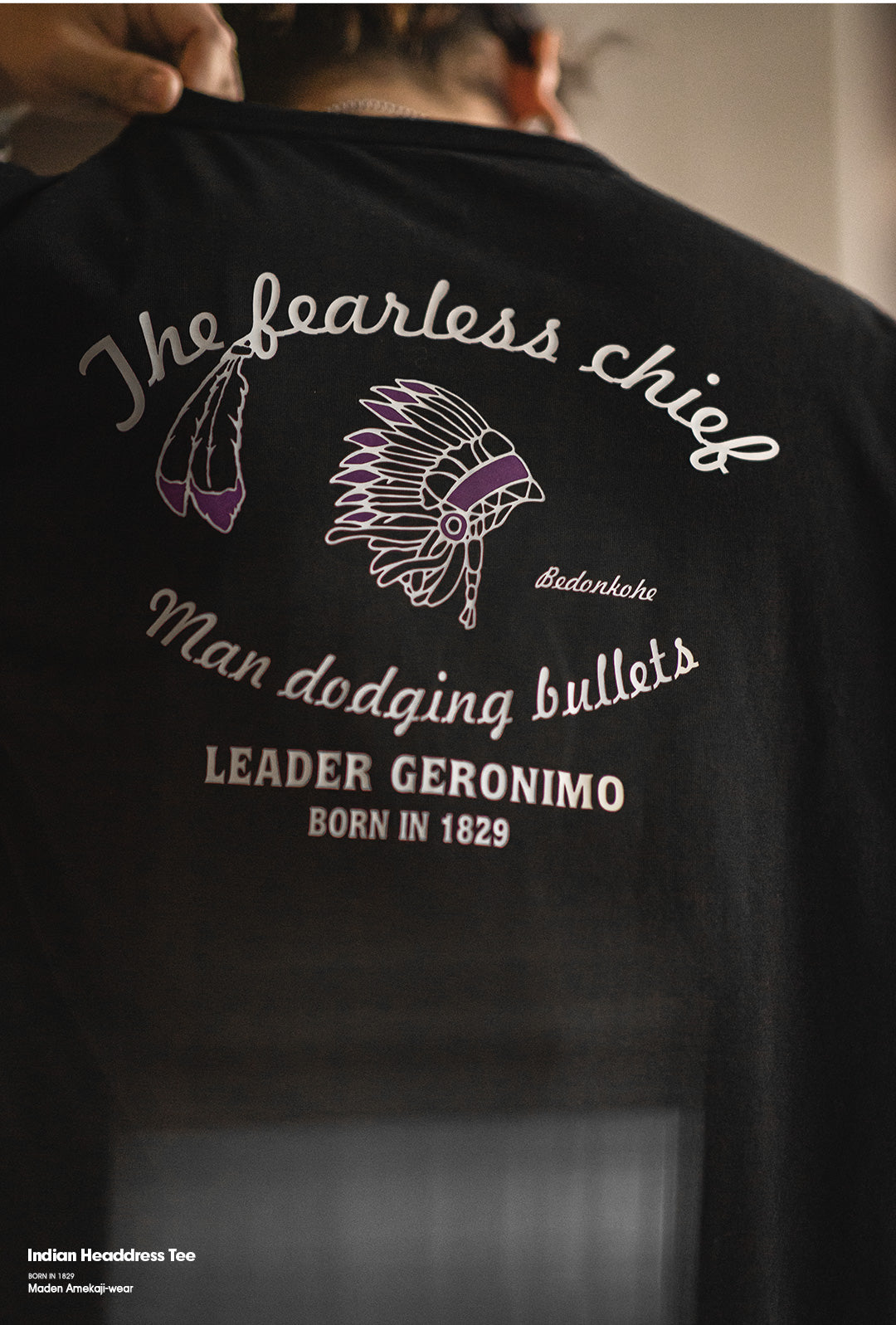 ◆ハーフスリーブ indian GERONIMOプリント Tシャツ◆S~3XL