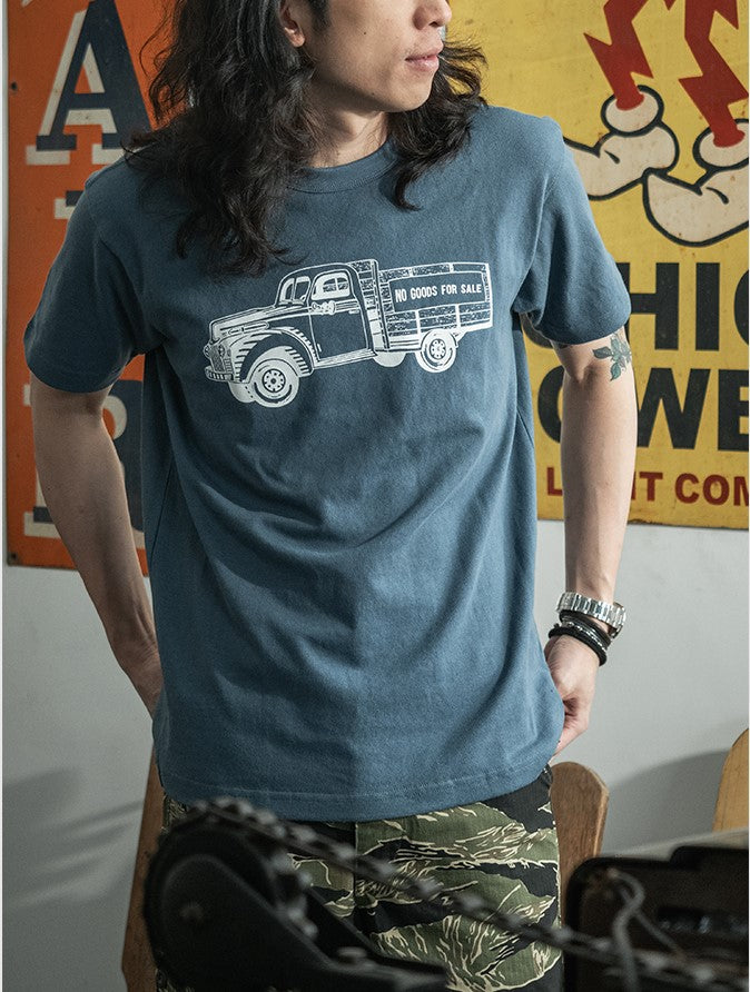 2色展開◆色味、プリントの雰囲気もGOOD◆ヴィンテージ復刻 トラックTシャツ◆S~2XL