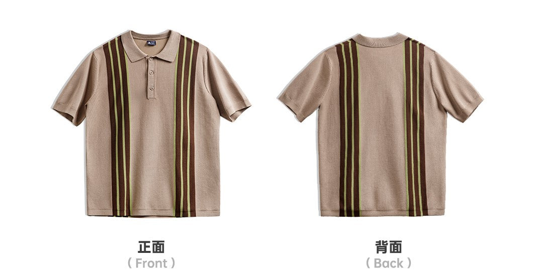 ☆ヴィンテージ復刻デザイン モッズ風ニットポロシャツ☆ S~2XL