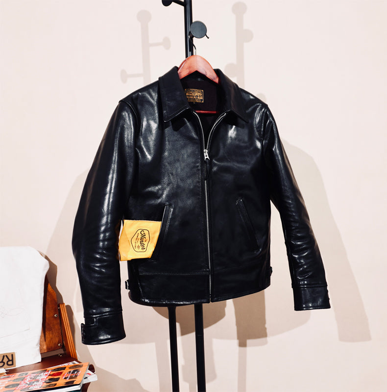 1.5mm厚★ホースハイド 植物タンニン鞣し スポーツジャケット★