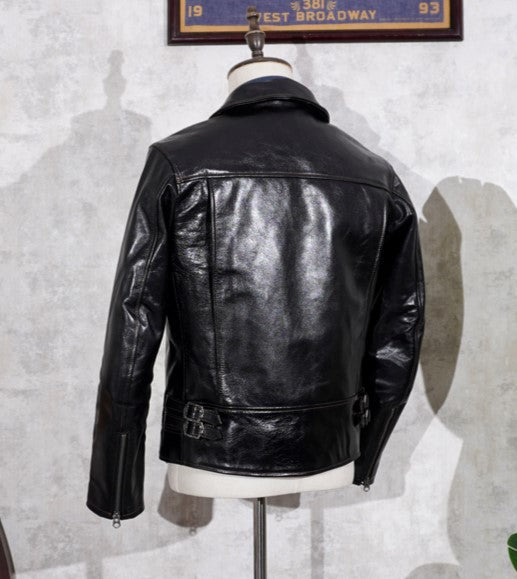 植物タンニン鞣しホースハイド使用 ダブルライダースジャケットS~4XL