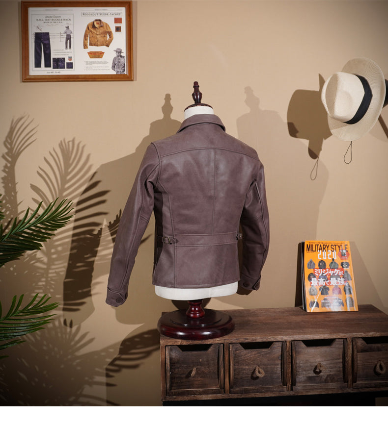 1940's VINTAGE復刻 植物タンニン鞣し 日本製カーフレザー 使用 スポーツジャケット S~3XL