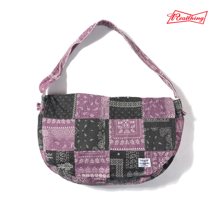 ★バンダナ柄パッチワーク news paper bag★