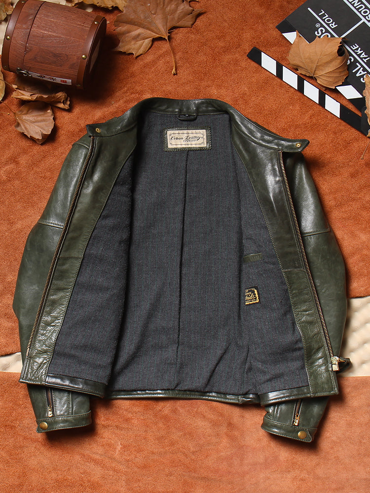 ★J100型 ホースハイドレザー シングルライダース ジャケット★M~6XL