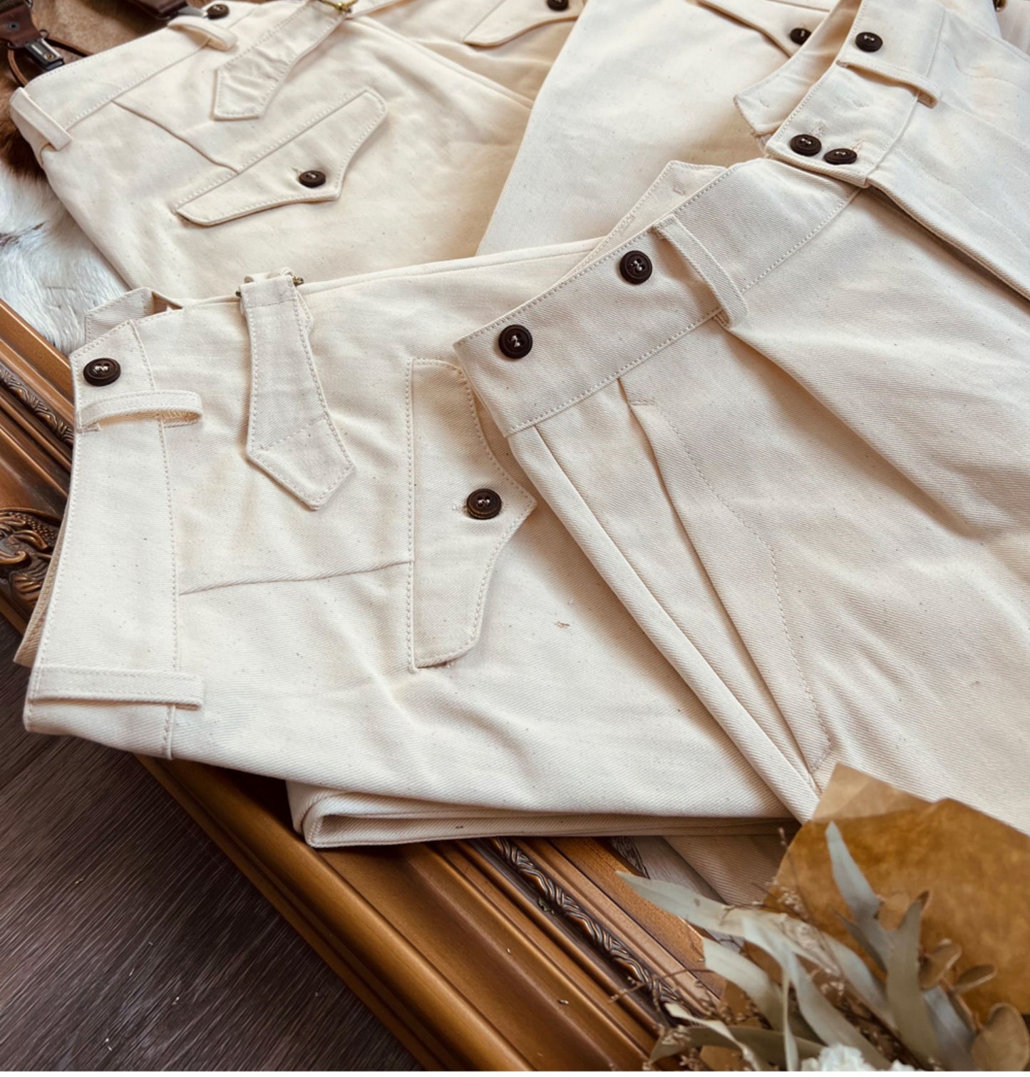 ◇ヴィンテージ復刻 HBT生地 フレンチワークパンツ◇S~3XL