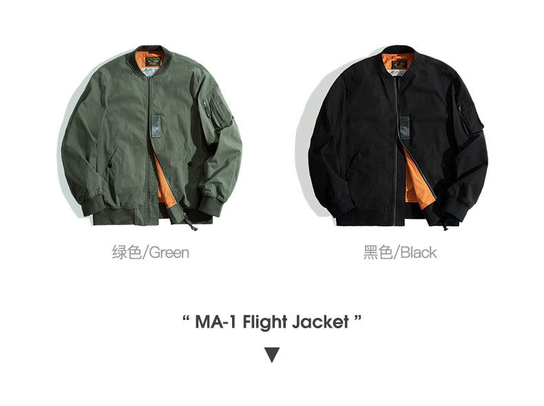 ◇メンズUSアーミー ミリタリー復刻コットンヘリンボーン生地使い MA-1◇裏地付 S~3XL