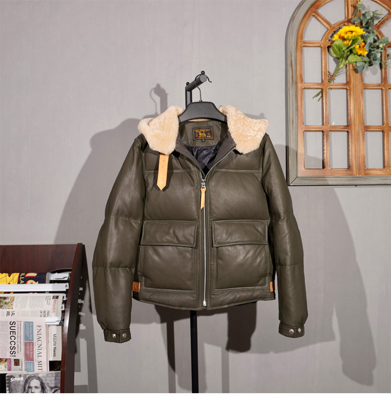 ◇イタリアンシープレザーダウンジャケット◇ S~4XL