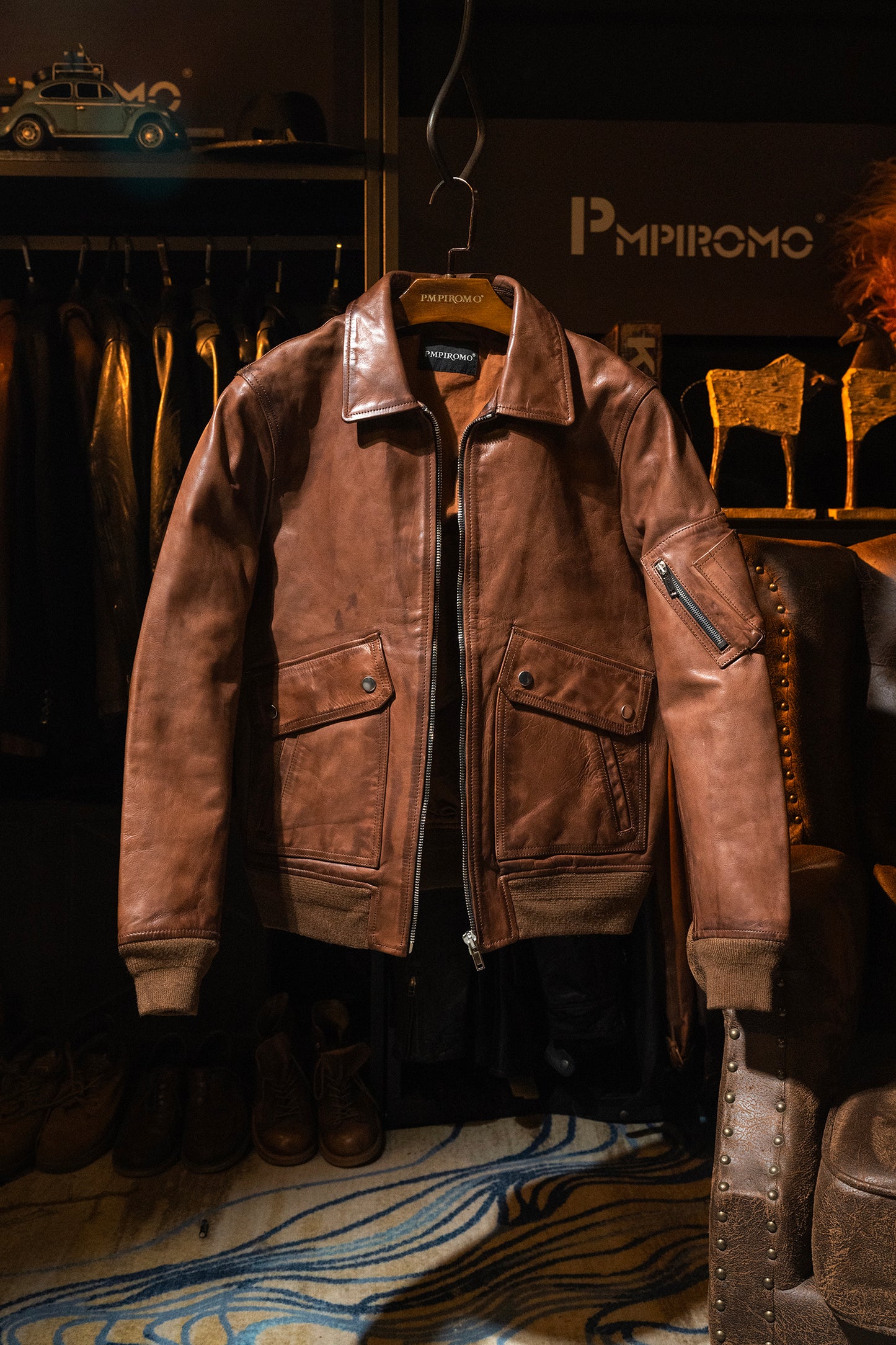 △ヴィンテージ復刻 カウレザー A-2ジャケット▽M~XL