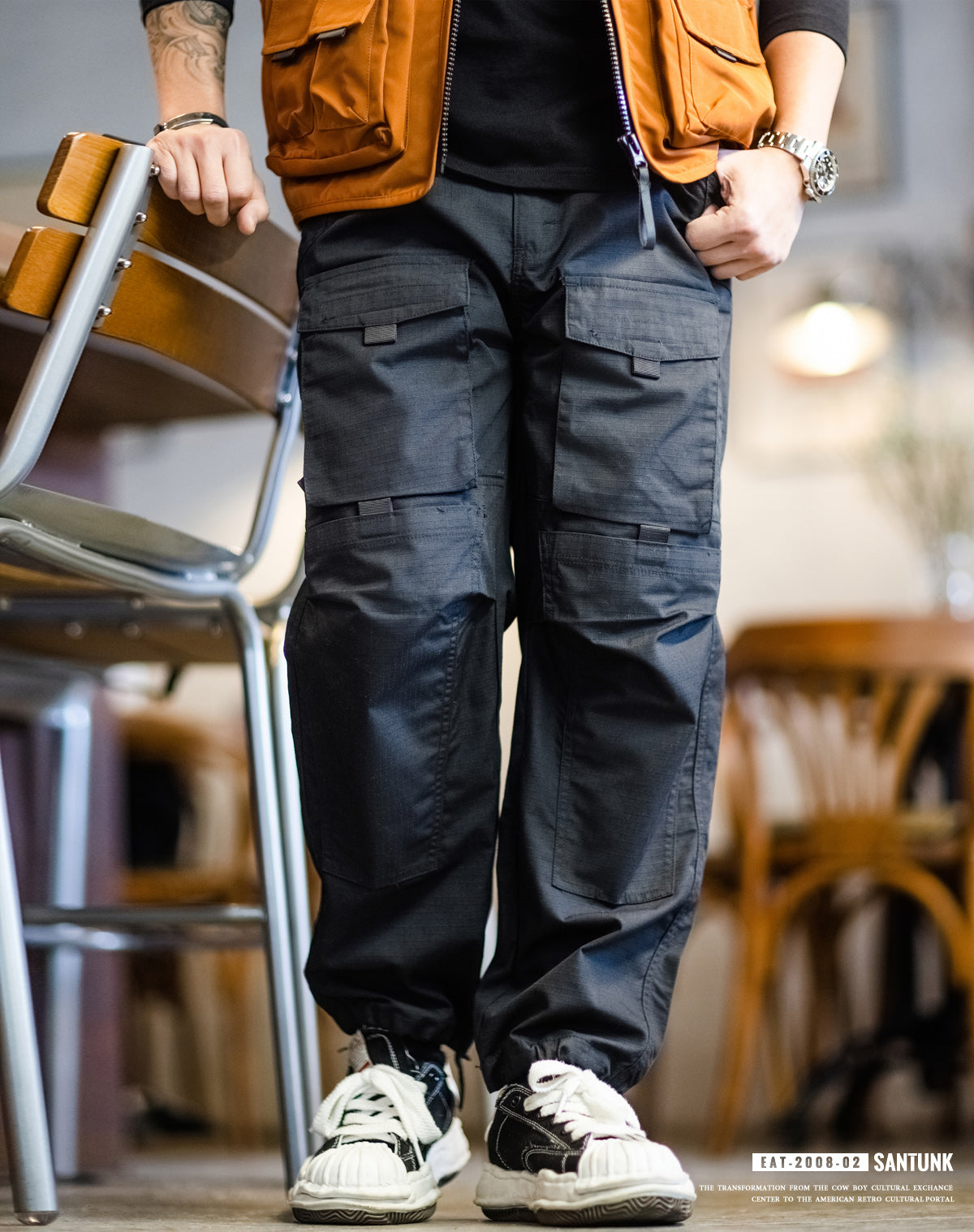 ★★★SALE★★★2色展開◇8個口ポケット リップストップ タクティカルパンツ◇M~3XL