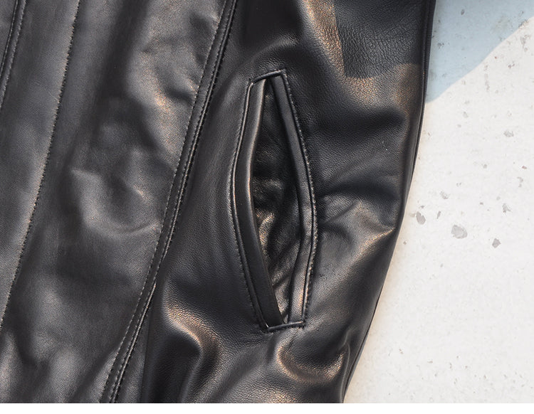 昨シーズン物売り切りSALEプライス△ニュージーランド産シープレザー ブルゾン▽ M~2XL