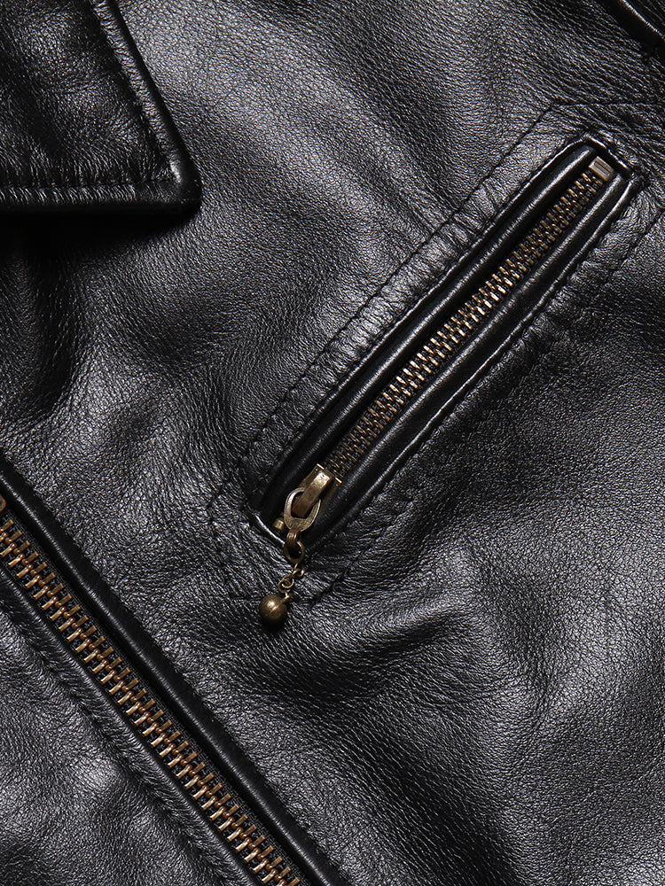 昨シーズン物売り切りセール★カウレザー シングルライダースジャケット★M~5XL